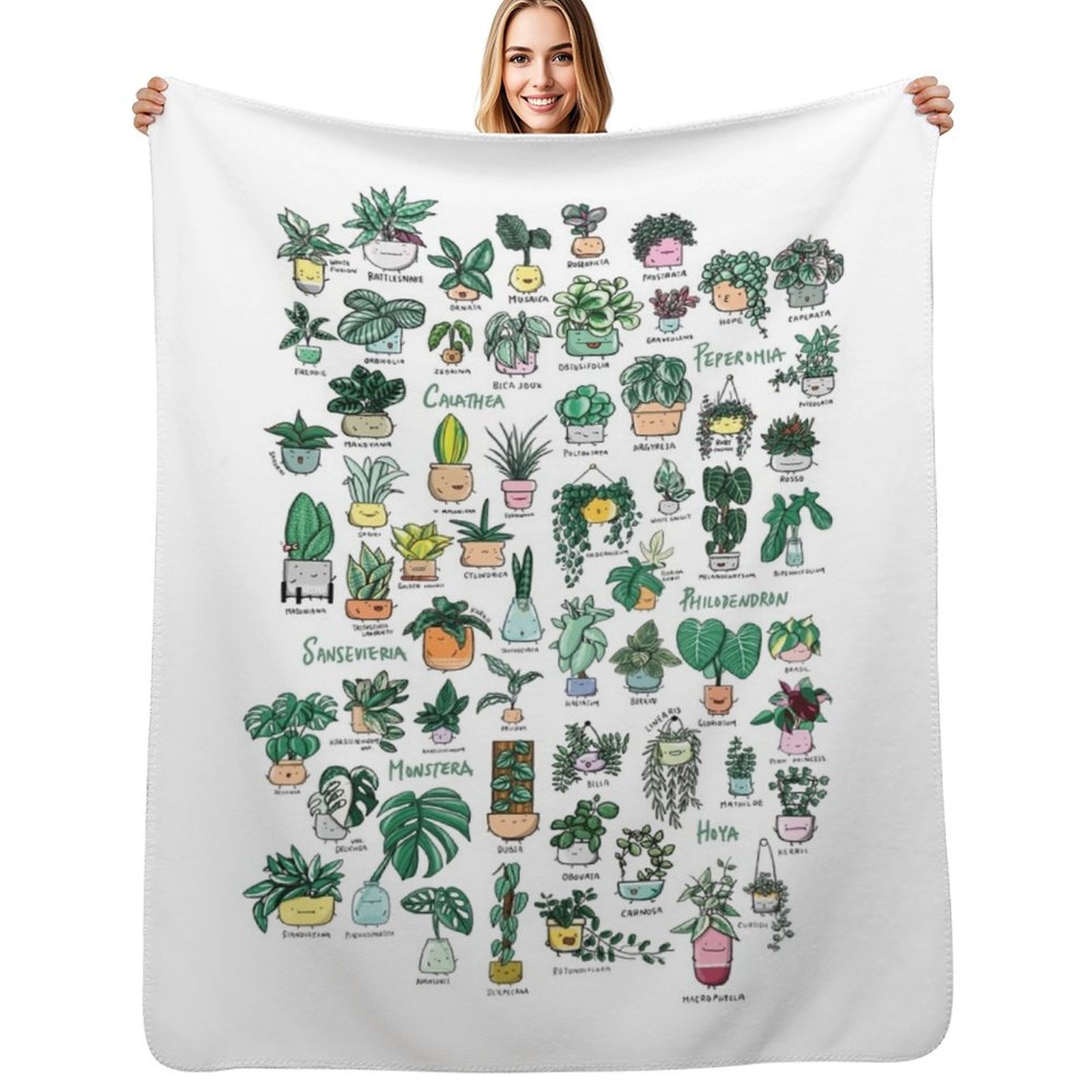 Fleece Sleep Bag - Plant Families Throw Blanket Decoratives Decorative