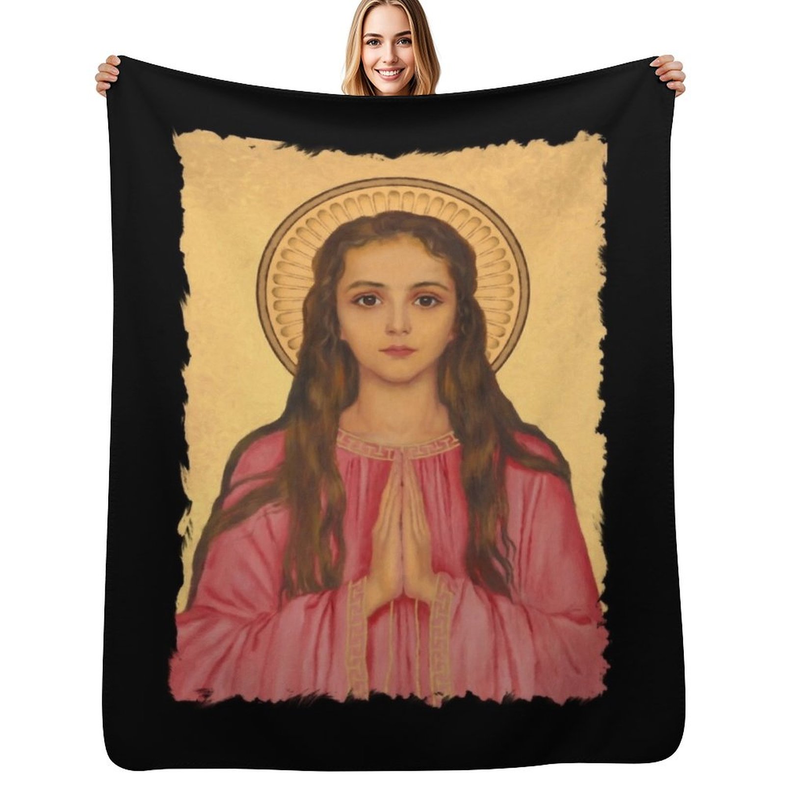 Fleece Sleep Bag - Saint Philomena of Rome Throw Blanket