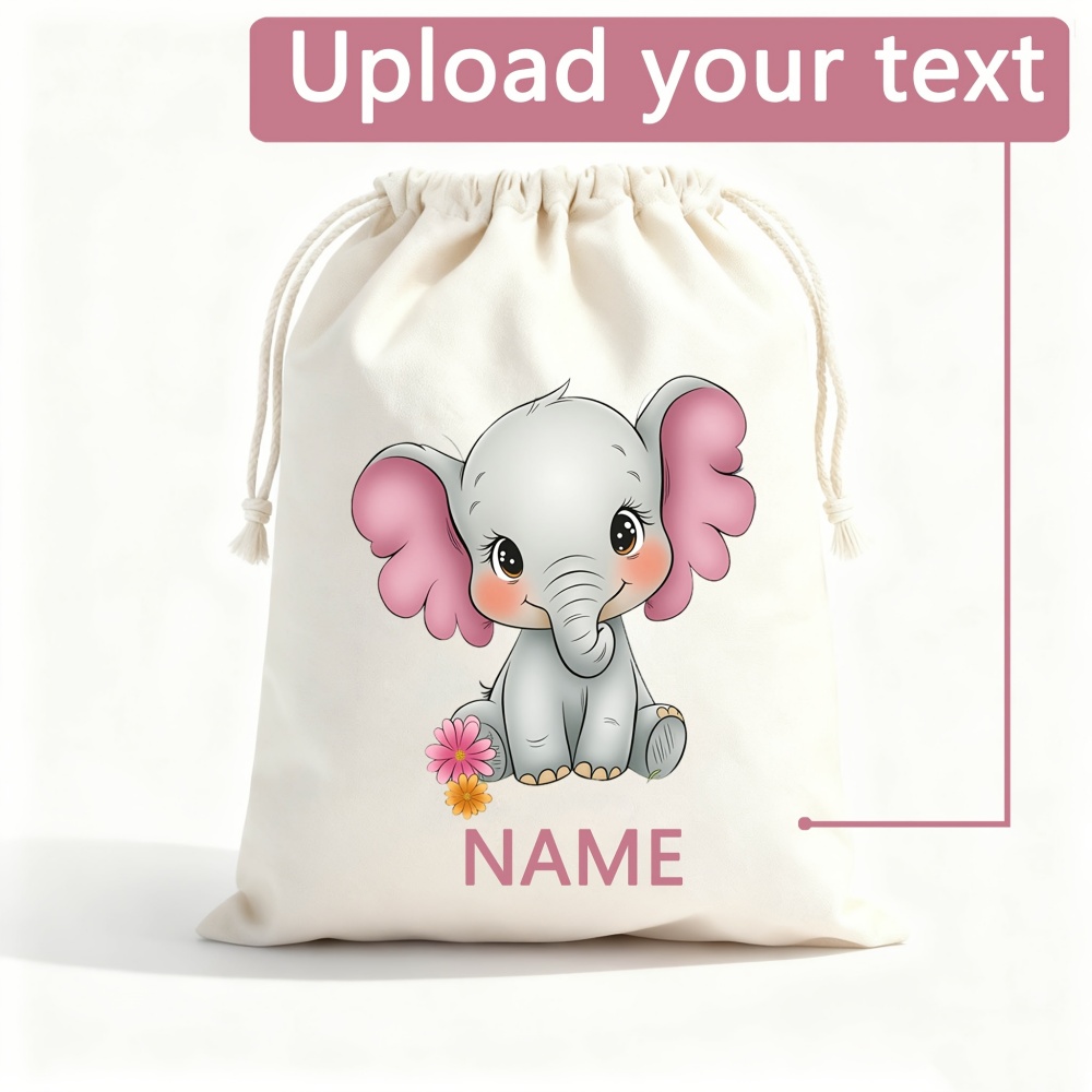 Custom Name Cartoon Baby Eleph - Baby Clothing Elephant recension och pris