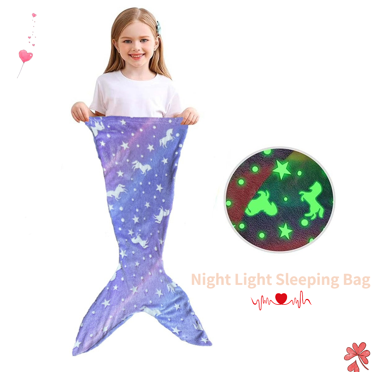 Sleeping Bag Costume Glow in T - Fleece Sleep Bag recension och pris