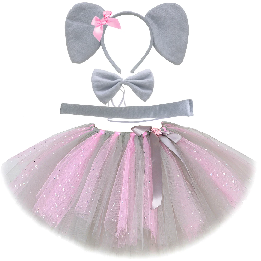 Sparkly Pink Gray Mouse Elepha - Baby Clothing Elephant recension och pris