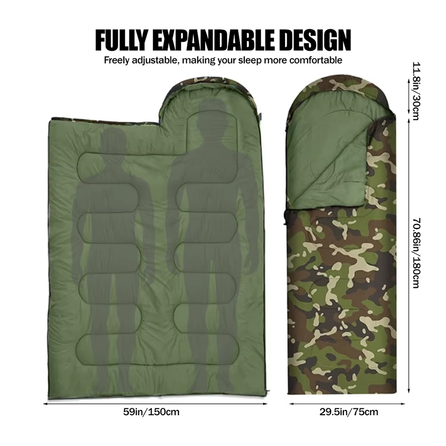 Dirt Proof Sleeping Bag Camouf - Fleece Sleep Bag recension och pris