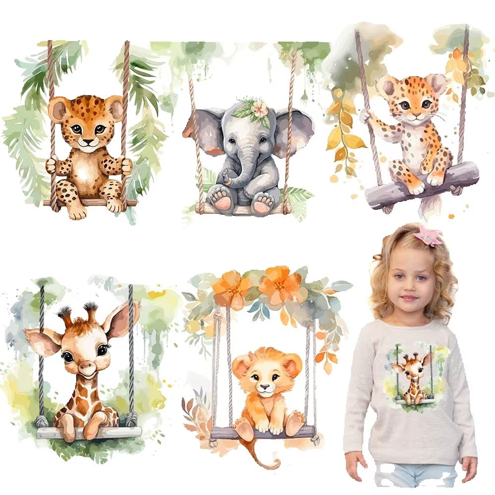 Baby Animal On Swings Heat Tra - Baby Clothing Elephant recension och pris